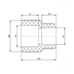 Муфта PPR Blue Ocean 110х63 редукционная