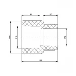 Муфта PPR Blue Ocean 110х75 редукционная