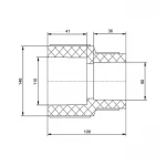 Муфта PPR Blue Ocean 110х90 редукционная