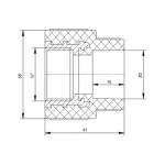 Муфта PPR Blue Ocean 20х1/2