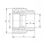 Муфта PPR Blue Ocean 20х3/4