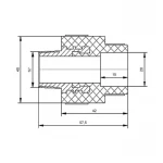 Муфта PPR Blue Ocean 20х3/4