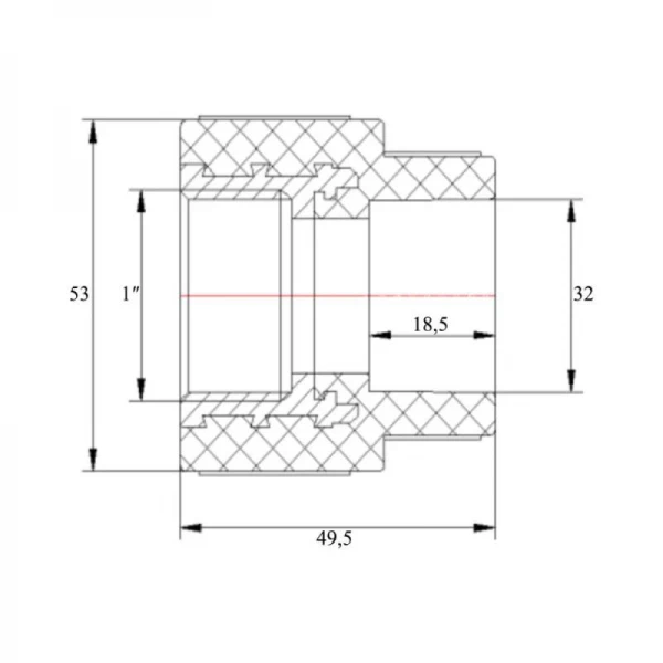 Муфта PPR Blue Ocean 32х1