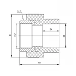 Муфта PPR Blue Ocean 50х1