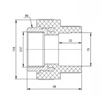 Муфта PPR Blue Ocean 75х2