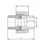 Муфта PPR Blue Ocean 20 универсальная