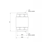 Обратный клапан SD Plus с латунным штоком 1/2