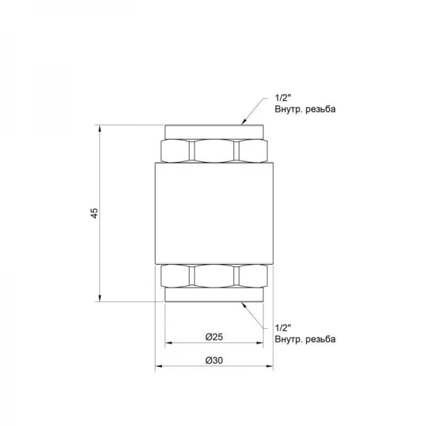 Обратный клапан SD Plus с латунным штоком 1/2