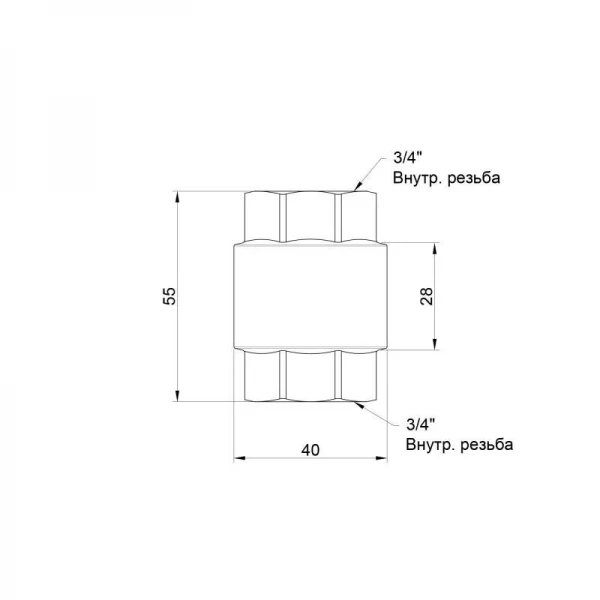 Обратный клапан SD Forte 3/4