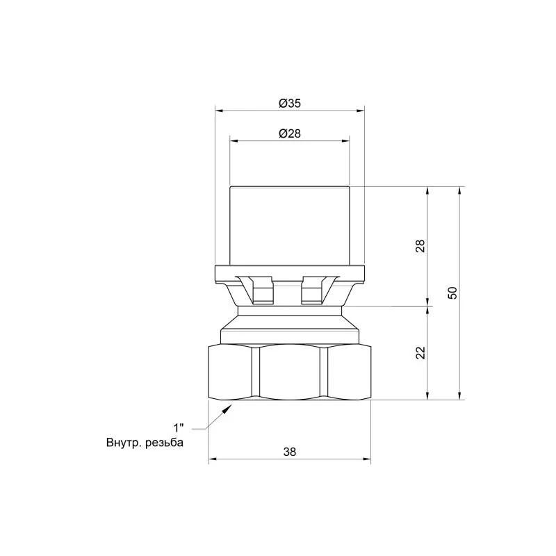 Переходник пресс Icma 26х1/2