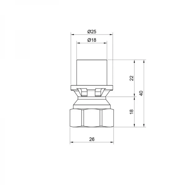 Переходник пресс Icma 16х1/2