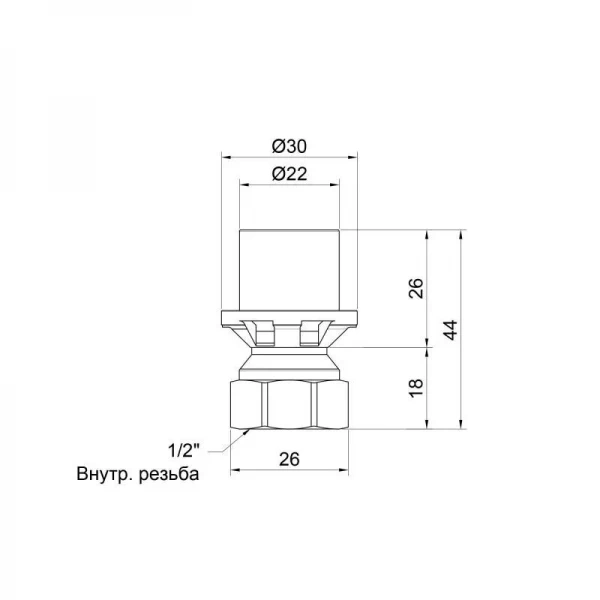 Переходник пресс Icma 20х1/2