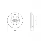 Розетка декоративная Icma пластмасовая №108