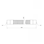 Шланг слив SD Plus для стиральной машины 100 см SD096W100