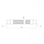 Шланг слив SD Plus для стиральной машины 150 см SD096W150