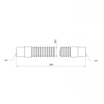 Шланг слив SD Plus для стиральной машины 250 см SD096W250