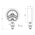 Термоманометр Icma 1/2