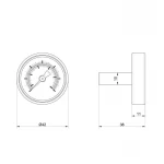 Термометр Icma 40 мм 0-120°С №206