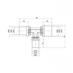Тройник пресс Icma 20х16х26 №406
