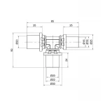Тройник пресс Icma 20х20х16 №406