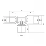 Тройник пресс Icma 26х26х16 №406