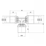Тройник пресс Icma 26х26х20 №406
