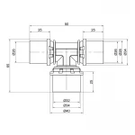 Тройник пресс Icma 26х32х26 №406