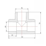 Тройник PPR Blue Ocean 40