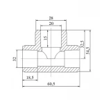 Тройник PPR Blue Ocean 32х20х32 редукционный