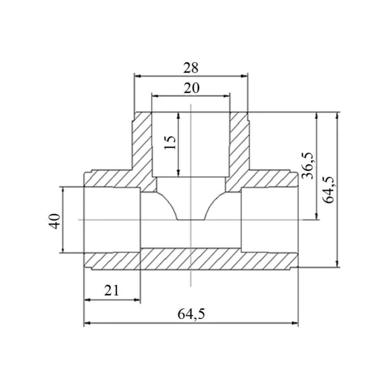 Трійник PPR Blue Ocean 40х20х40 редукційний
