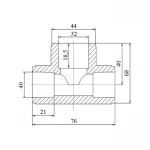 Тройник PPR Blue Ocean 40х32х40 редукционный
