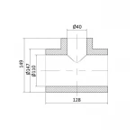 Тройник PPR Blue Ocean 110х40х110 редукционный