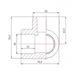 Тройник угловой PPR Blue Ocean 40, 90°