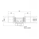 Трійник прес Icma 20х3/4