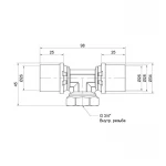 Тройник пресс Icma 26х3/4