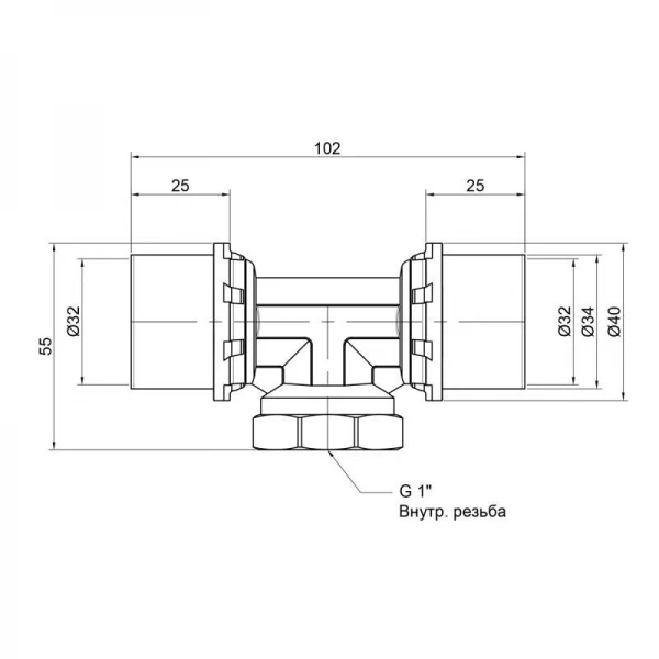 Трійник прес Icma 32х1