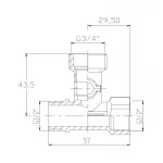 Кран приборный шаровой SD Forte 1/2
