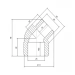 Уголок PPR Blue Ocean 25, 45° ВН