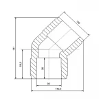 Уголок PPR Blue Ocean 90, 45°