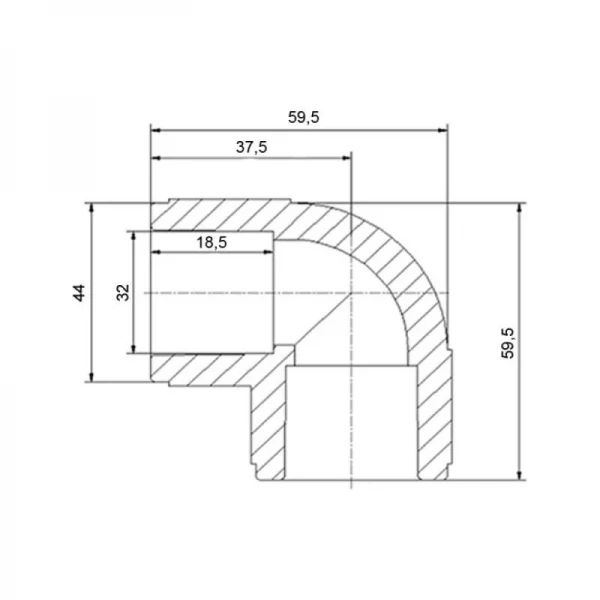 Уголок PPR Blue Ocean 32, 90°