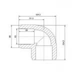 Уголок PPR Blue Ocean 63, 90°