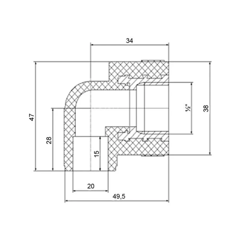 Кутик PPR Blue Ocean 20х1/2