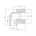 Уголок PPR Blue Ocean 25х3/4