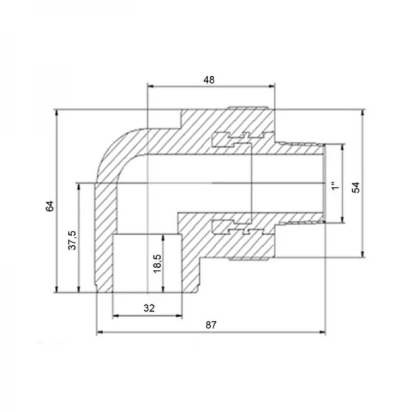 Уголок PPR Blue Ocean 32х1