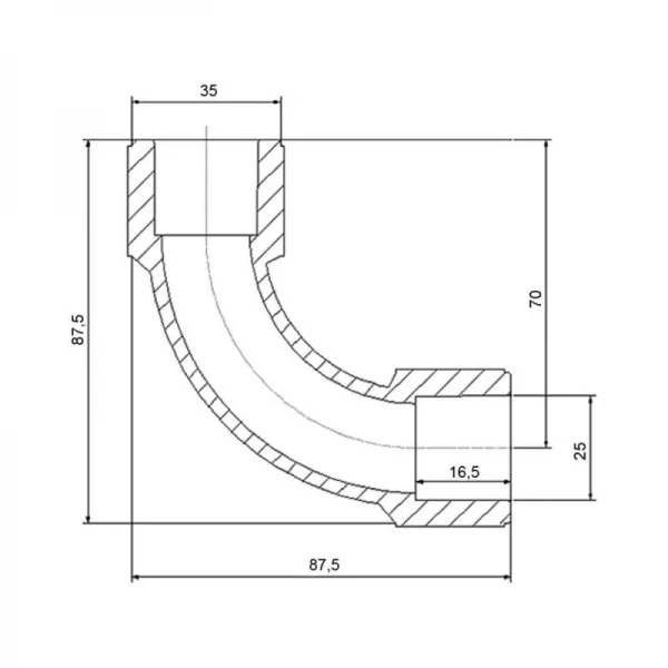 Уголок PPR Blue Ocean отвод 25, 90° ВВ