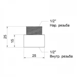 Удлинитель SD Plus 25х1/2