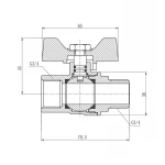 Кран шаровой SD Forte 3/4