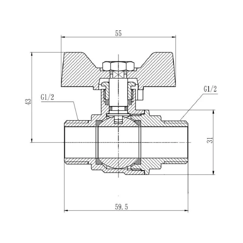 Кран кульовий SD Forte 1/2