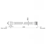 Гибкая подводка для воды SD Plus 20 см ГШ SD398W20