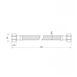 Гибкая подводка для воды SD Plus 50 см ГГ SD397W50